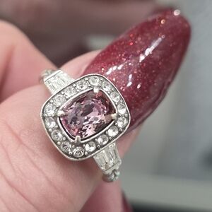 Moissanite Solid 925 Sterling Silver Purple 2 Ct. Fancy Cut Size 8.5